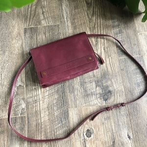Madewell leather maroon/burgundy crossbody purse